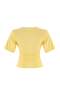 3'lü Paket Kahve-Açık Sarı-Siyah Düz Bele Oturan Büzgülü Pamuklu Esnek Örme T-Shirt TWOSS26TS00319 - 16