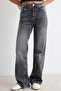 Antrasit Az Esnek Yüksek Bel Wide Leg Geniş Paça Jeans TWOAW27JE00080 - 3