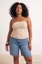Kahverengi-Bej 2'Li Paket Fitted Crop Esnek Örme Bluz TBBSS26AF00083 - 6