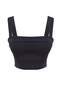 Anthracite Corded Scuba Fabric Supported/Shape-Enhancing Knitted Sports Bra Thmaw27Ss00007 - 4