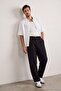 Siyah Straight Fit Boru Paça Gofre Mevsimlik Erkek Dokuma Kumaş Pantolon TMNSS26PL00005 - 2