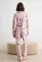 Pembe %100 Pamuklu Eğlenceli Baskılı Biyeli Örme Pijama Takımı THMAW26PT00201 - 4