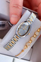Original Women's Watch, 3 ATM Waterproof , Silver Color, Steel Strap + Bracelet HMBY2029C3 - 2