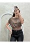Women's Sandy Fabric Lace Detailed Off-Shoulder Blouse 205 - 5