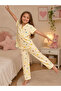 Girls' Pajama Set Summer Milan Fabric Lemon Pattern Short Sleeves with Ruffle Detail Shirt Collar