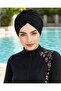 Front Drawstring Back Tie Ready Bonnet Black