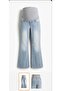Fdn Maternity Lycra Jeans Pants with Adjustable Waistband Design, Flexible Belly Support, and Elastic Band - 4