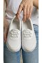 Women's White Mesh Comfortable Mother Shoes with Lace Detail 2.5cm Byndoz02