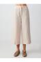 Stone 100% Linen Relaxed Cut High Waist Wide Leg Woven Trousers - 4