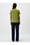 Green Crew Neck Short Sleeve Basic T-Shirt - 6