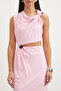 Drapeli Cut-Out Elbise - 5