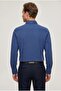 Ds Groom Slim Fit Navy Blue Classic Tie Collar Long Sleeve Easy-Iron Shirt - 6