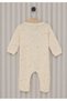 U.S. Polo Assn. Baby Girl Patterned Long Sleeve Jumpsuit with Booties 0-9 Months Cream - 3