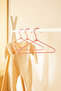 12-Piece Pink Color Fabric Covered Metal Baby Clothes Hanger, Clothes Hanger 19.5X30X0.3 - 5