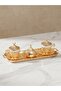 Crescent Dome Espresso Coffee Cup Set for 2 People with Turkish Delight Bowl and Tray Presentation - 6