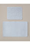 Gridline Non-Slip Base Bath Mat Set 60X100 cm + 50X60 cm Gray