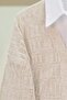 Openwork Patterned Spring Cardigan - Stone - 5