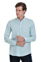 قميص كاجوال بأكمام طويلة وياقة بأزرار من القطن بنسبة 100% من Blue Comfort Fit - 3