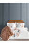 Bohemian Embroidered Double Duvet Cover Set & Bedspread Set - Cream