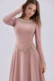 Pearl Embellished Crepe Hijab Evening Dress Pudra 1691 - 6