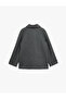 Double-Breasted Short Cashmere Coat with Long Sleeves and Pockets - 4