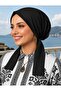 Scarf Bonnet Cotton Fabric Non-Slip Black Color