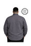 Men's Large Size Smoked Long Sleeve Shirt 3Xl-4Xl-5Xl-6Xl - 3