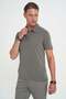 Comfort Fit Modal Blend Non-Curling Polo Collar Khaki T-Shirt Ts 903 - 2