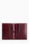 Genuine Leather Vertical Men's Wallet - Credit Card Holder, Paper Money Compartment Wallet 216 - Claret Red - 2