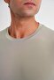Slim Fit Cotton Fabric Long Sleeve Beige T-Shirt Ts 917 - 6
