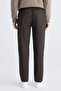 Ds Damat Comfort Fit Brown Plain Tencel ™ Cotton Blend Lycra Jogger Pants - 3