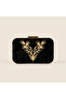 Turquoise Embroidery Detailed Bag Black