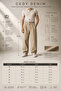 Xcedy Premium Men's High Waist Pleated Baggy Pants Comfortable Wide Cut Draped C358 Beige - 2