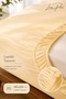 Double Fitted Sheet Set Cotton Yarn-Dyed 180x200cm Buttoned Pillowcase (50x70cm 2 Pieces) - 3