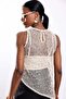 Beige Sequined Mesh Blouse 1100 - 5