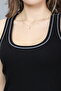 Women's Compact Combed Cotton Camisole Ribbed Tank Top Crop 95% Cotton 5% Elastane - 3