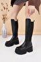 Carel 607 Black Stretch Platform Women's Boots