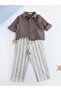 Boy's Long Sleeve Basic Shirt for Ages 2-5 - Dark Brown 3-4 Years - 4