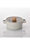 Fika 11 Piece Cookware & Pan Set with Cast Aluminum Glass Lid Beige - 5