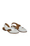 White Leather Women's Flat Sandals 01Ws2311 - 3