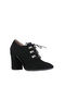 Black Suede Women's Heeled Shoes 01Wr5206 - 2