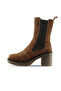 Tan Light Suede Women's Heeled Boots 01Wt2901 - 3