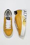 Yellow Black Leather Women's Sports Shoes 01Wt4700