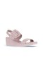 Dusty Rose Leather Women's Wedge Heeled Sandals 01Wa0400 - 2