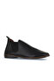 Black Leather Women's Flat Boots 01Wd3501 - 2