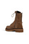 Tan Suede Women's Flat Boots 39Wb4572 - 4
