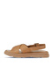 Tan Tan Leather Women's Sandals 01Wy9403 - 3