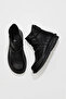 Black Leather Women's Flat Boots 01Wv7503 - 5
