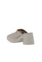 Cream Leather Women's Heeled Slippers 01Wy12200 - 4