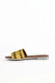 Yellow Leather Women's Flat Slippers 01We2302 - 4